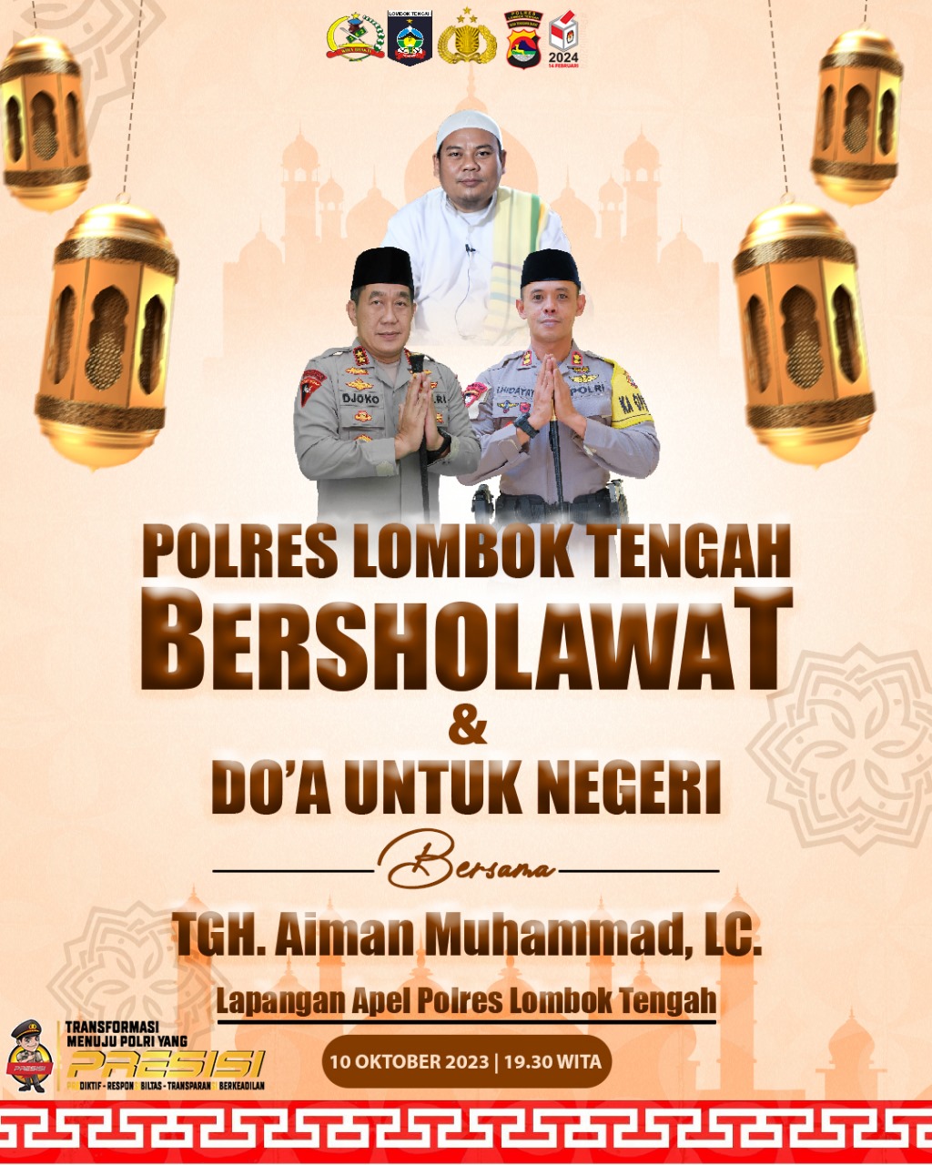 Polres Loteng Bersholawat Dan Doa Untuk Negeri