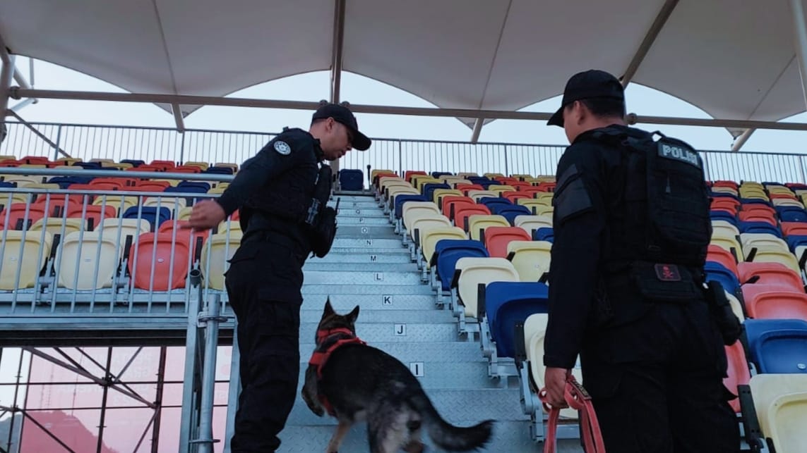 Anjing Pelacak K9 Polda NTB streilisasi Sirkuit MotoGP Mandalika