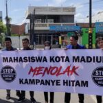 PMII Madiun Turun ke Jalan Bentuk Keprihatinan dan Tolak Kampanye Hitam