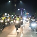 Harkamtibmas Jelang Pemilu 2024, Polres Mojokerto Kota Patroli Skala Besar