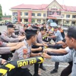 Polres Situbondo Kembali Latihan Dalmas, Antisipasi Unras Pasca Pemungutan Suara Pemilu 2024
