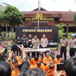 Jelang Pemilu, Polres Malang Berhasil Ungkap 29 Kasus Curanmor, 10 Tersangka Diamankan