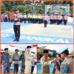 Terjunkan Ratusan Personel Gabungan Amankan Lebaran, Polres Bangkalan Laksanakan Apel Gelar Pasukan Ops Ketupat 2024