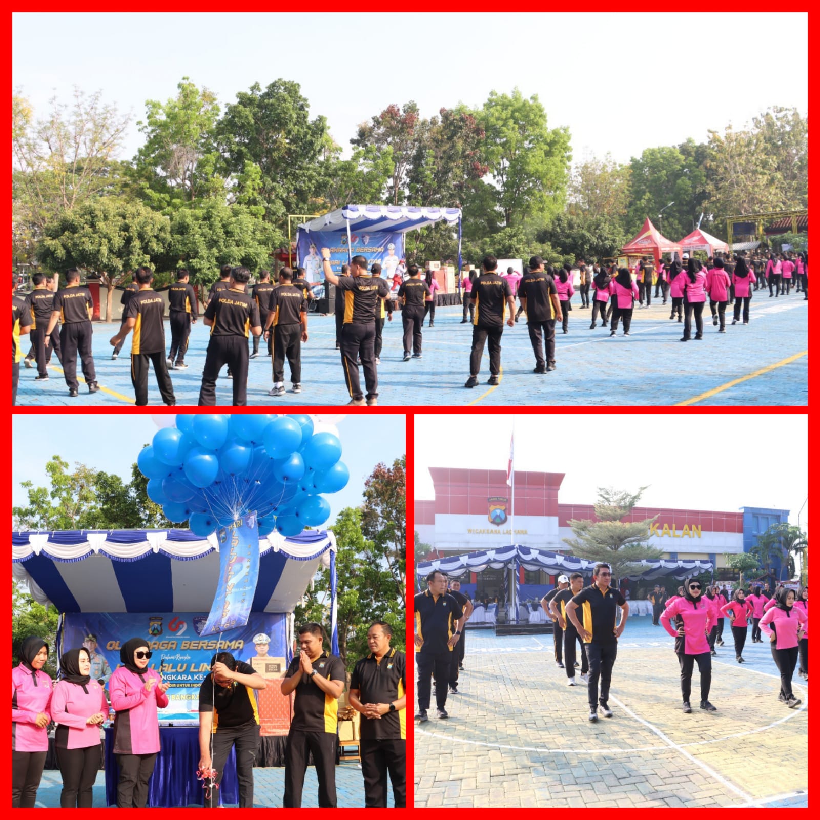 Polres Bangkalan Gelar Senam Bersama, Dalam Rangka Hari Lalu Lintas Bhayangkara Ke-69