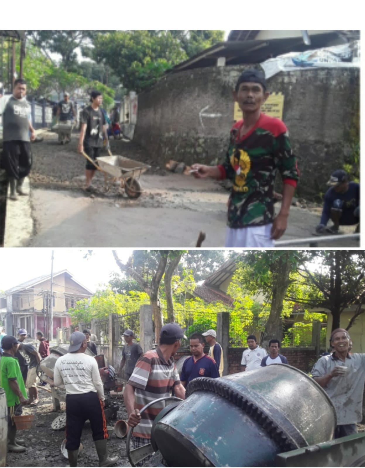 Aksi Warga Jadi Sorotan, Patungan Rp 25 Juta Untuk Cor Jalan Rusak