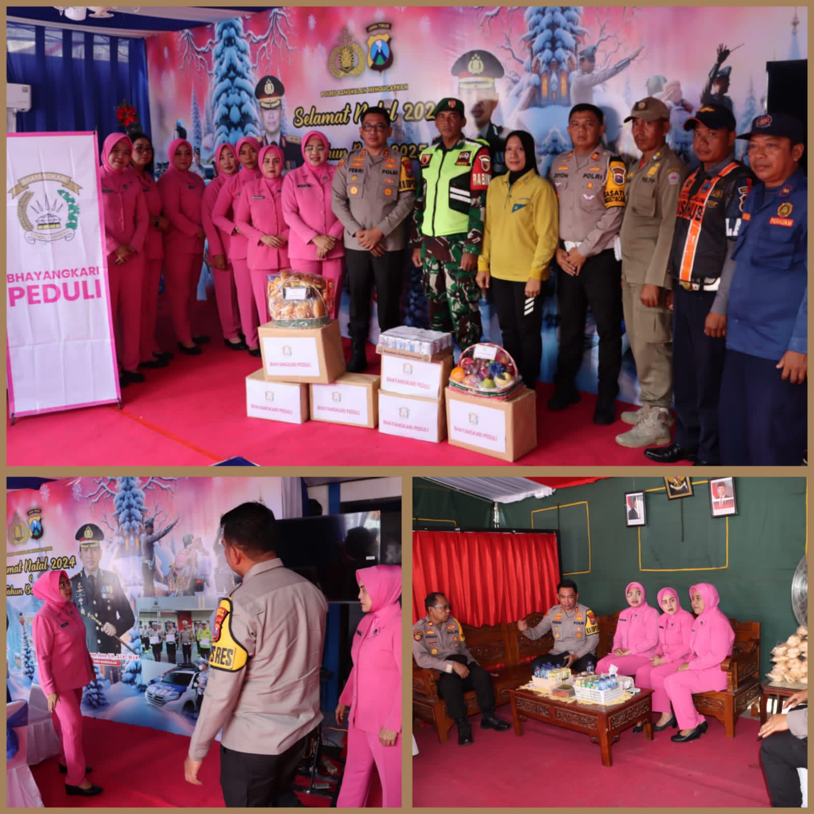 Bentuk Kasih Sayang Kepada Personil, Kapolres dan Ketua Bhayangkari Bangkalan Kunjungi Pos Pam dan Pos Yan Ops Lilin Semeru 2024