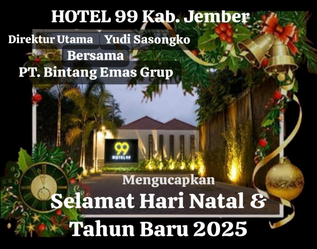 HOTEL 99 Kabupaten Jember Mengucapkan Selamat  Hari Natal dan Tahun Baru 2025
