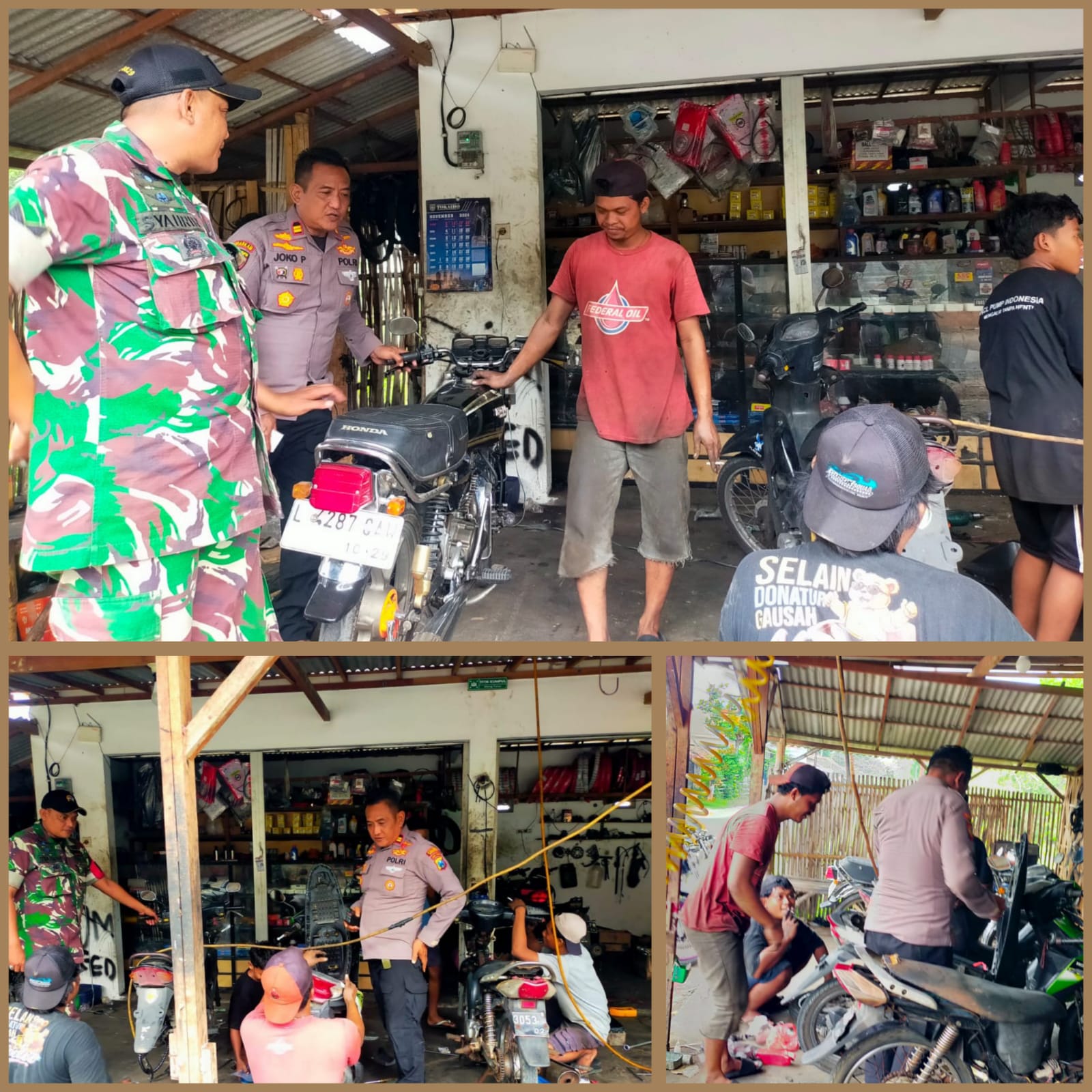 Jaga Harkamtibmas Jelang Perayaan Malam Tahun Baru, Polsek Modung Laksanakan Himbauan Larangan Knalpot Brong