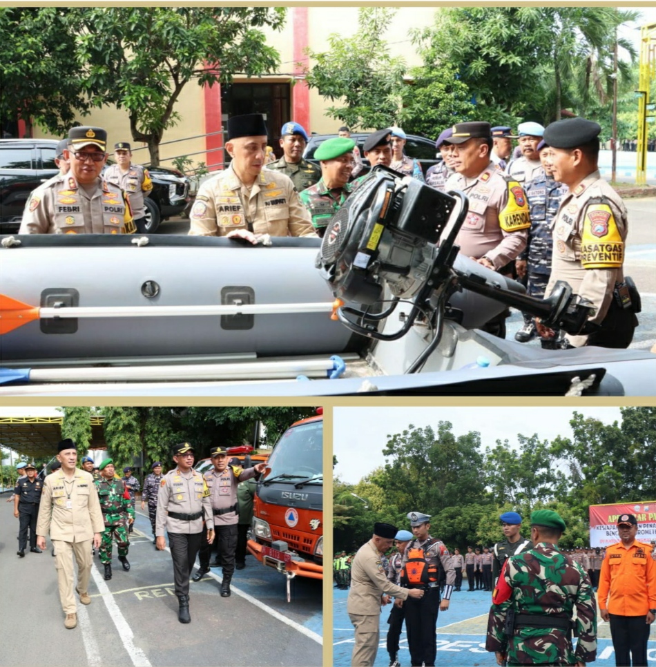 Jelang Akhir 2024, Adakan Apel Gelar Pasukan Kesiapsiagaan Penanggulangan Bencana Hidrometeorologi di Polres Bangkalan