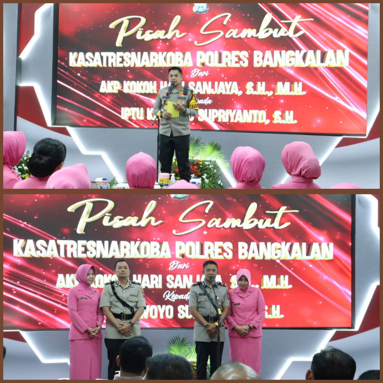 Pisah Sambut Kasatreskoba, Kapolres Bangkalan Sampaikan Capaian Pemberantasan Narkoba