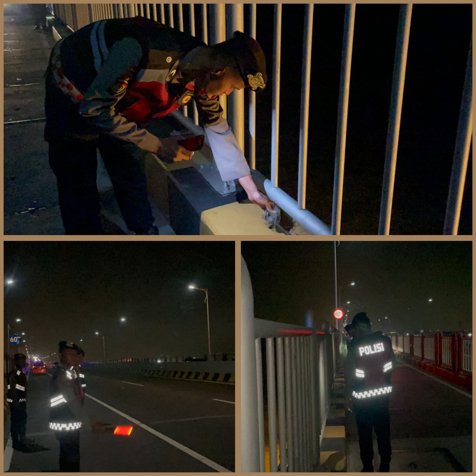 Lakukan Patroli di Suramadu, Sat Samapta Polres Bangkalan Antisipasi Lilitan Benang