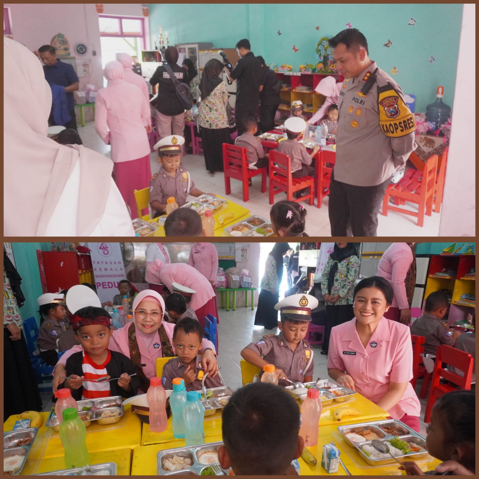 Kunker YKB Jatim, Kapolres Bangkalan Dampingi Ketua Bhayangkari Dukung Program Makan Bergizi Gratis