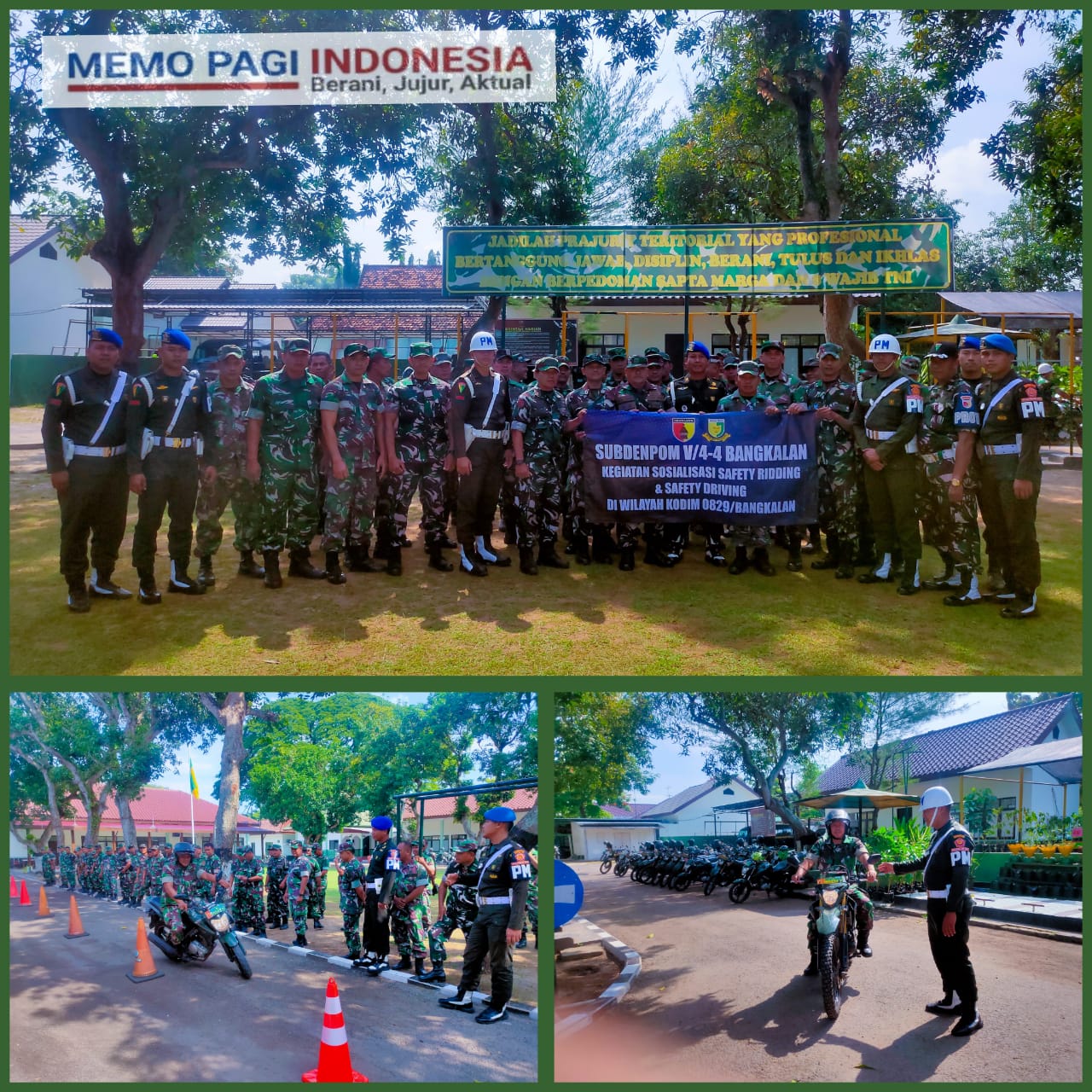 Subdenpom V/4.4 Bangkalan Sosialisasikan Safety Riding dan Safety Driving