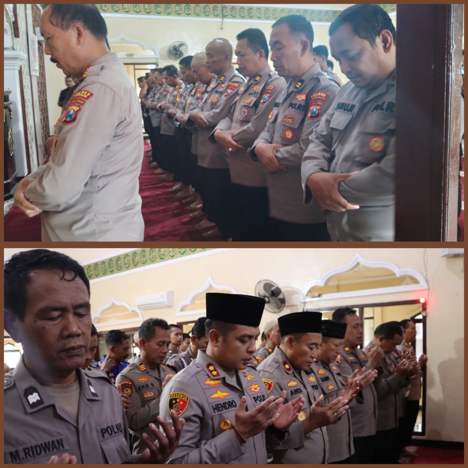 Polri Berduka, Kapolres Bangkalan Melaksanakan Salat Ghaib Atas Gugurnya Prajurit Bhayangkara Polda Lampung