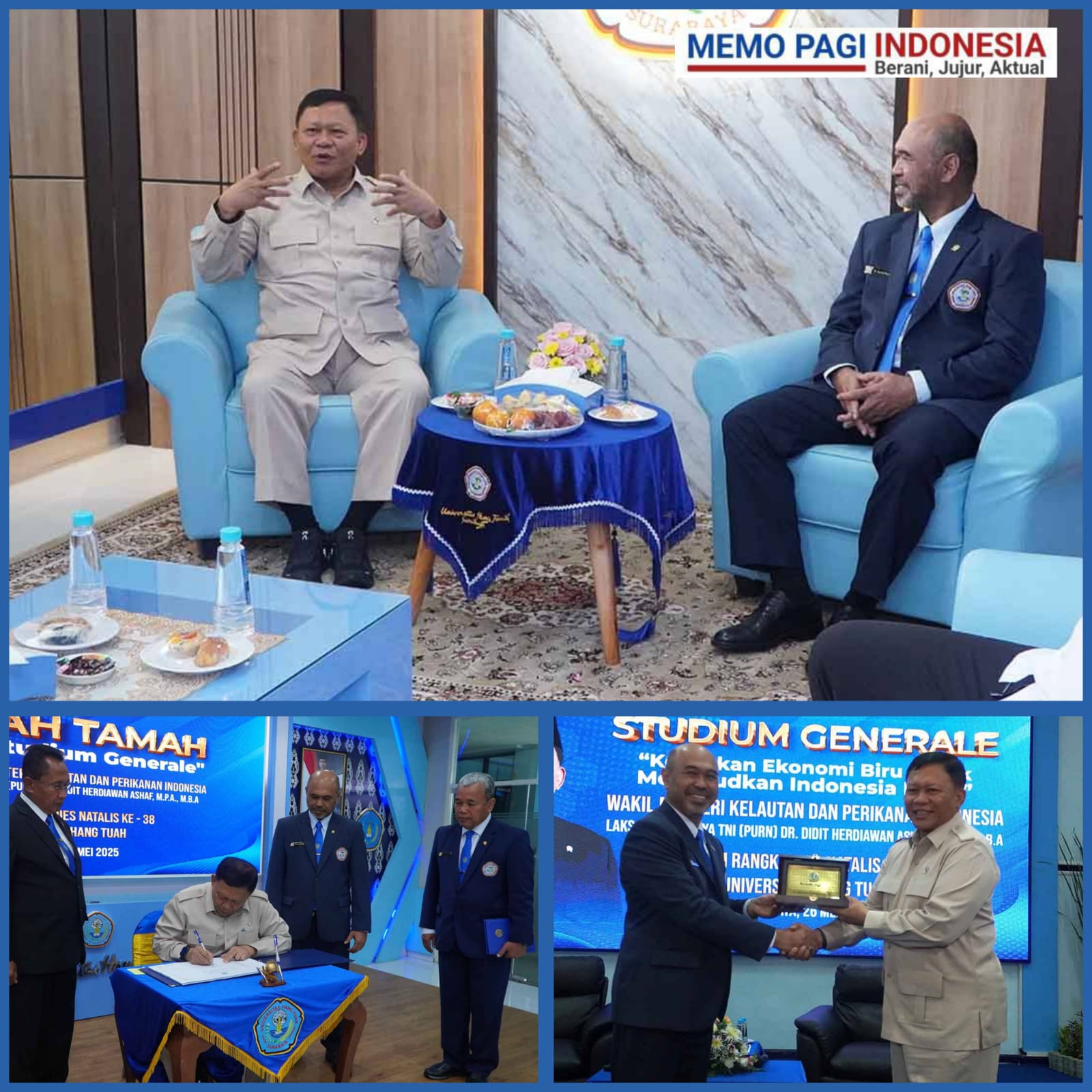 Wamen KKP RI Laksdya TNI (Purn.) Dr. Didit Herdiawan, M.P.A., M.B.A., Jadi Narasumber Studium Generale Puncak Dies Natalis ke-38 Universitas Hang Tuah