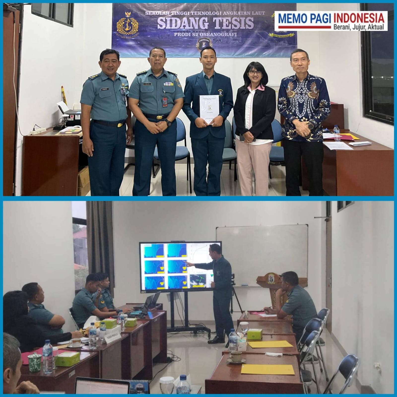 Implementasi Kerja Sama, Dosen Prodi Oseanografi UHT Jadi Penguji Sidang Tesis Pascasarjana STTAL