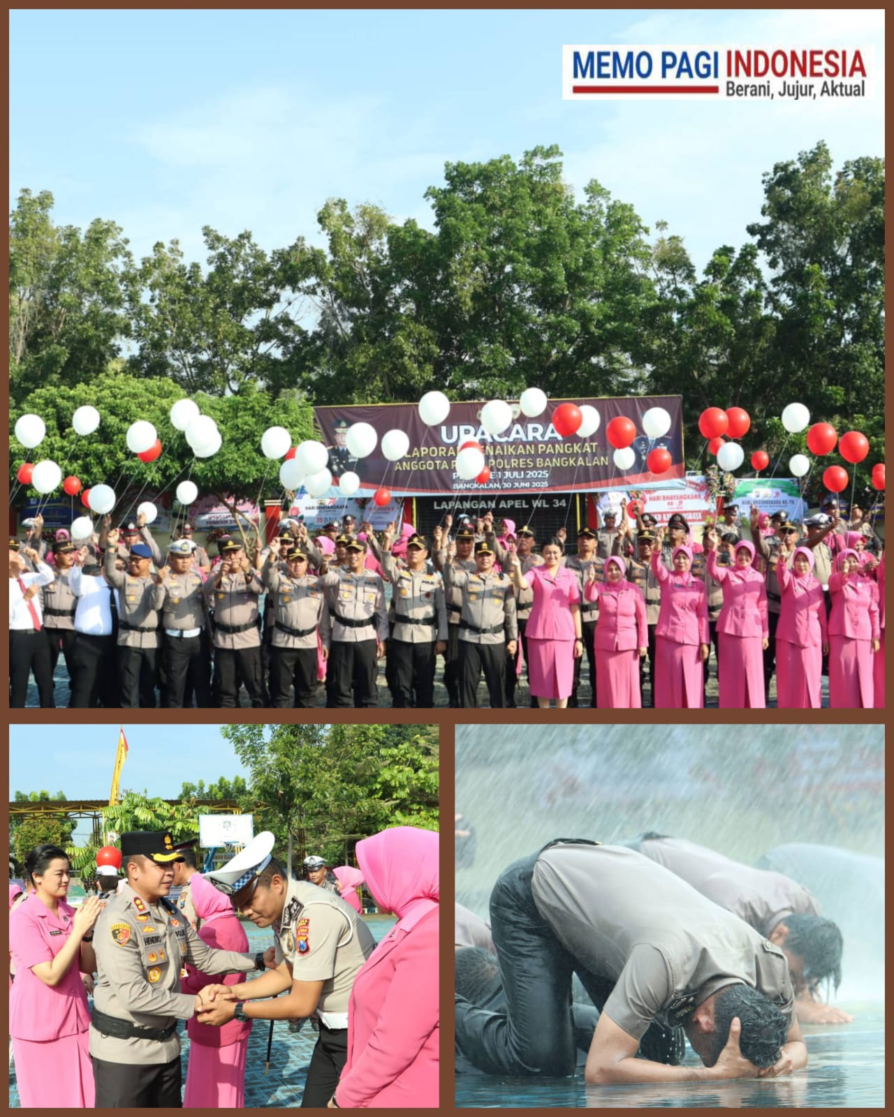 24 Personel Polres Bangkalan Naik Pangkat, AKBP Hendro Sukmono Tekankan Pentingnya Pelayanan Publik dan Integritas