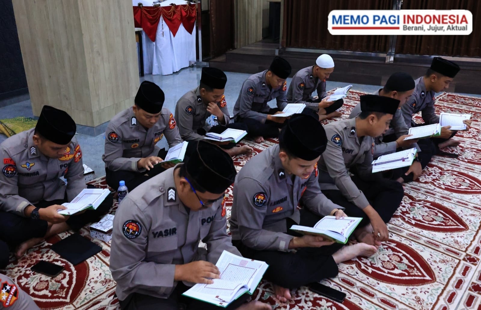 Puncak Peringatan Hari Bhayangkara, Divisi Humas Gelar Khatam Qur’an 79 Kali
