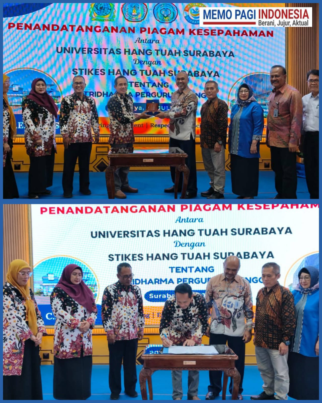 Universitas Hang Tuah dan STIKES Hang Tuah Surabaya Teken Penandatanganan Piagam Kesepahaman