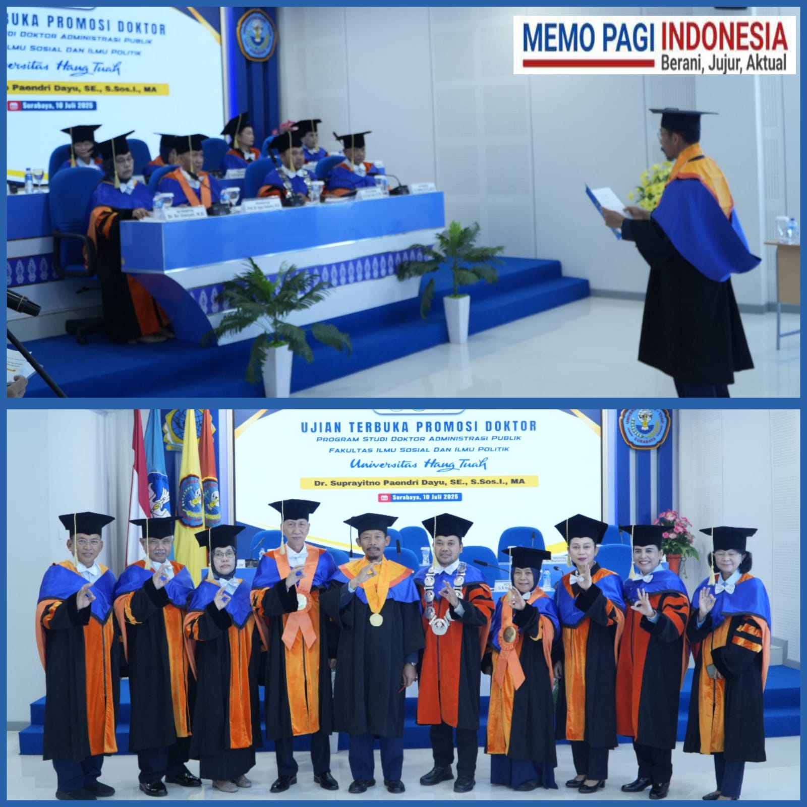 Ujian Terbuka Promosi Doktor FISIP UHT: Dr. Suprayitno Paendri Dayu Angkat Isu Strategis Pembinaan Mental Prajurit TNI AL