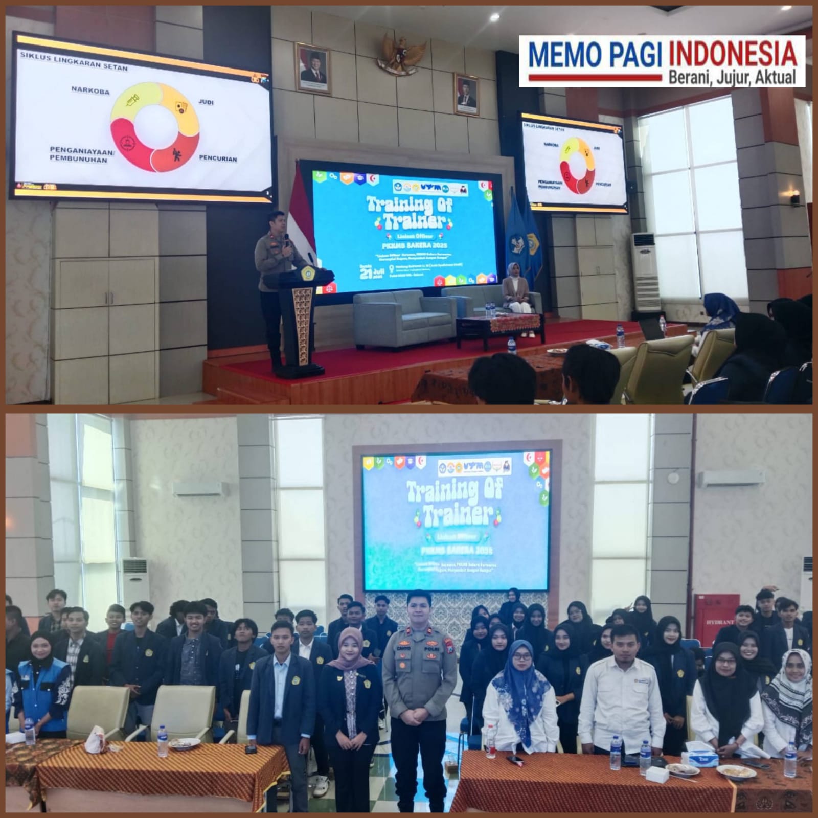 Polri Peduli: Ajak mahasiswa sadar Kantibmas, Kapolsek Kamal Polres Bangkalan berikan Pembinaan di Kampus UTM