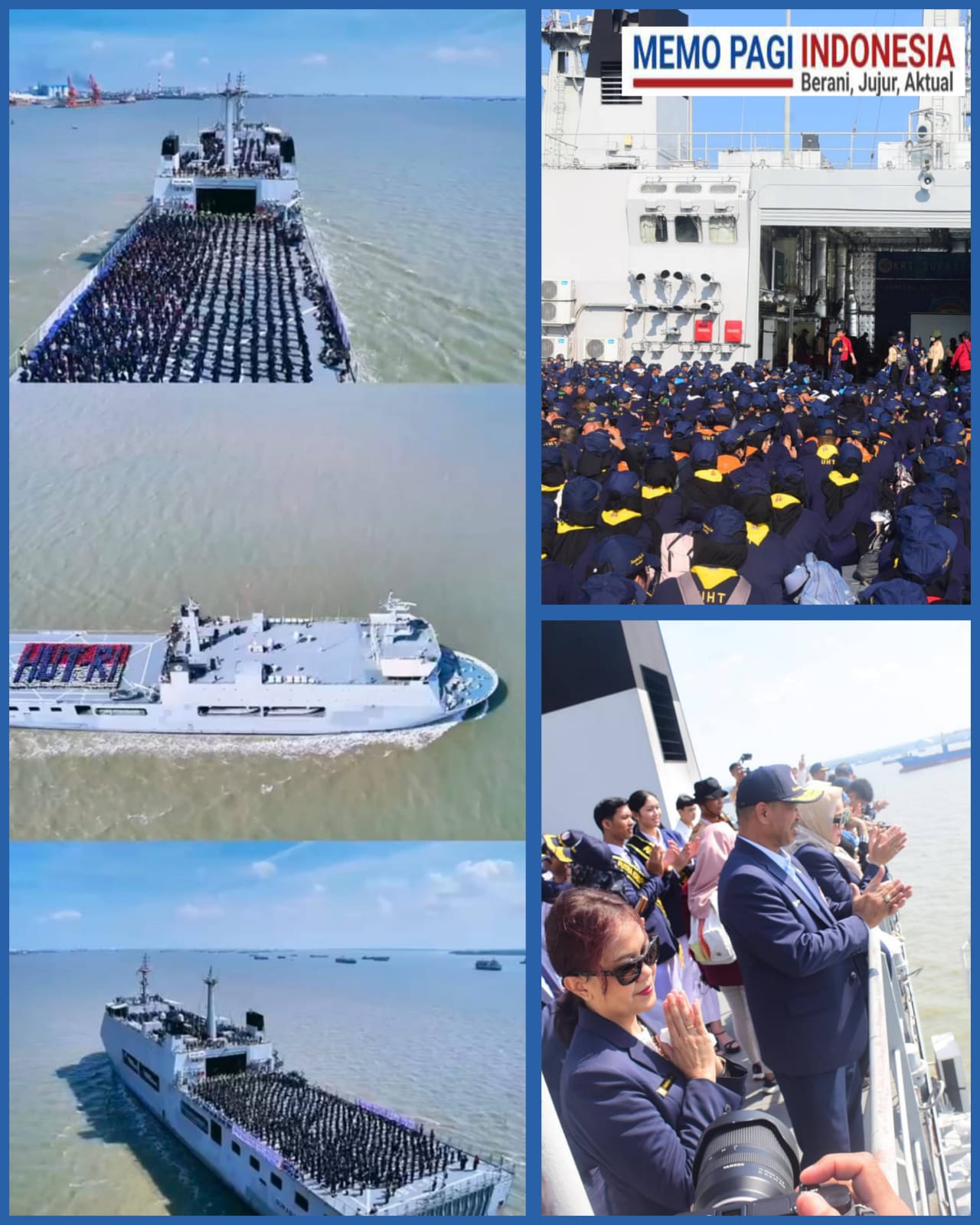 Joy Sailing Prodammaba UHT, Mahasiswa Baru Rasakan Pengalaman Berlayar di KRI Surabaya 591