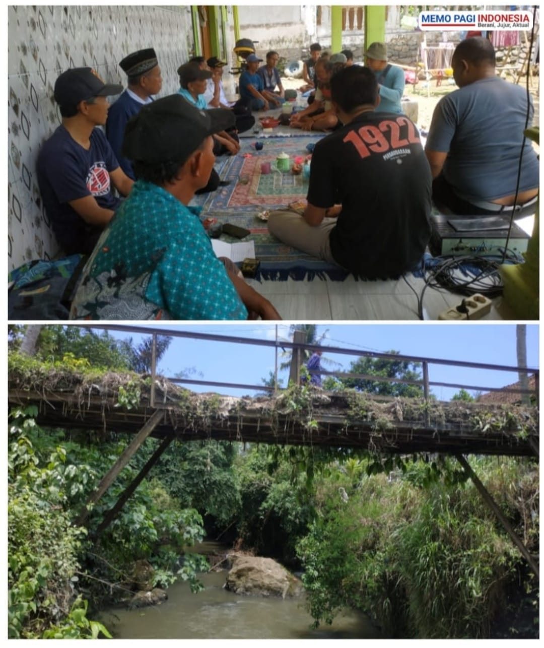 Jembatan Penghubung Desa Karang Kedawung dan Desa Mrawan Memprihatinkan, Masyarakat Mengumpulkan Dana Seadanya Melalui Kotak Amal