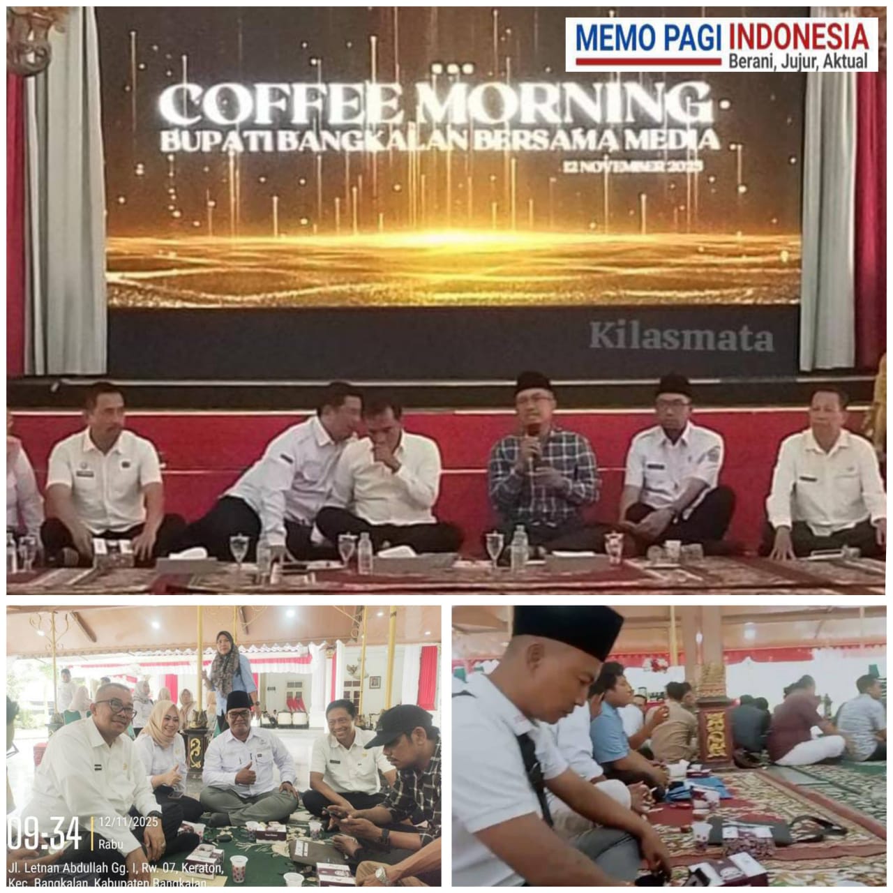 Bupati Bangkalan Hadiri Cooffe Morning Bersama para Insan Pers di Pendopo Agung