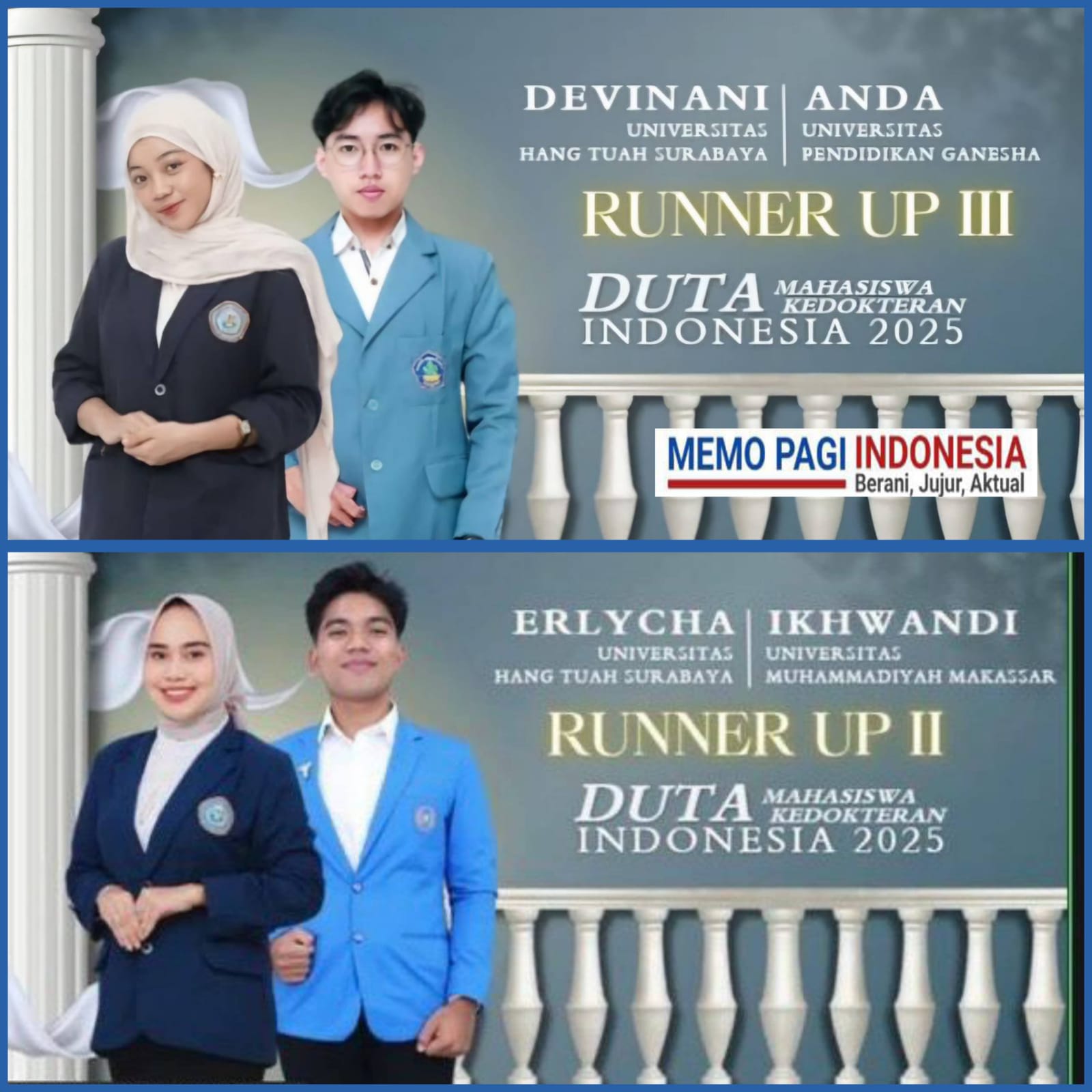 Mahasiswa Fakultas Kedokteran UHT Raih Prestasi di Ajang Duta Mahasiswa Kedokteran Indonesia 2025