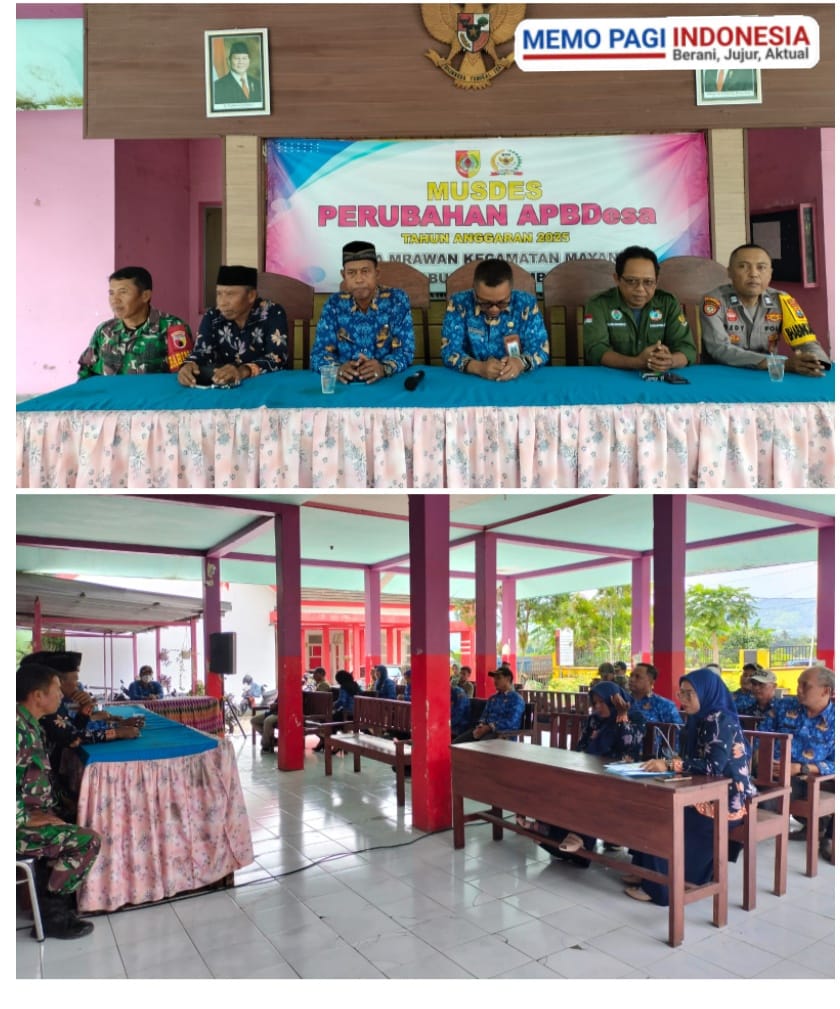 Musdes Perubahan APBDesa 2025 Desa Mrawan Berjalan Partisipatif dan Penuh Semangat Kebersamaan