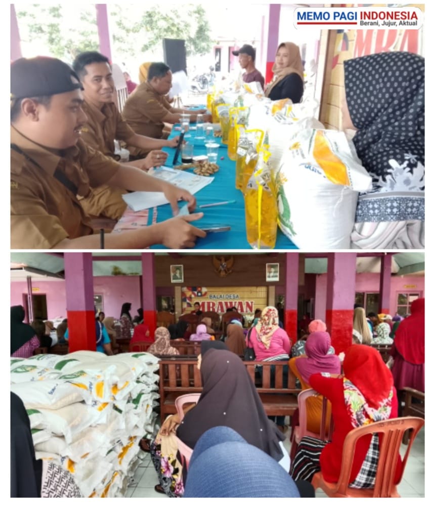 Pemdes Mrawan Salurkan Ribuan Paket Bantuan Pangan, Wujud Kepedulian Negara untuk Rakyat