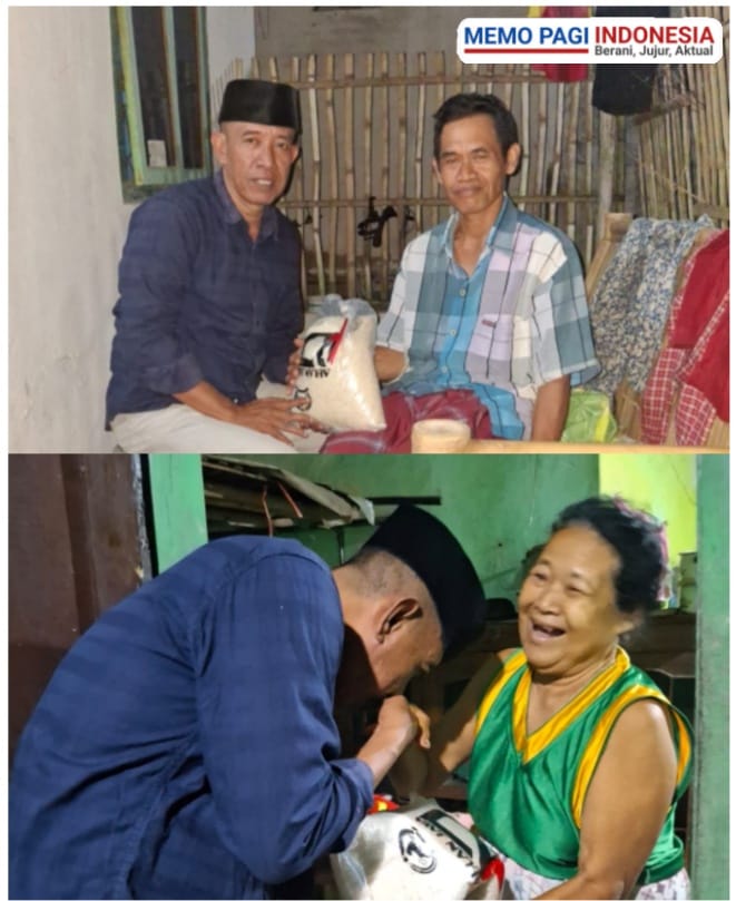 PJ Kepala Desa Pancakarya Achmad Fauzi Konsisten Salurkan Bantuan Beras untuk Kaum Duafa, Secara Pribadi