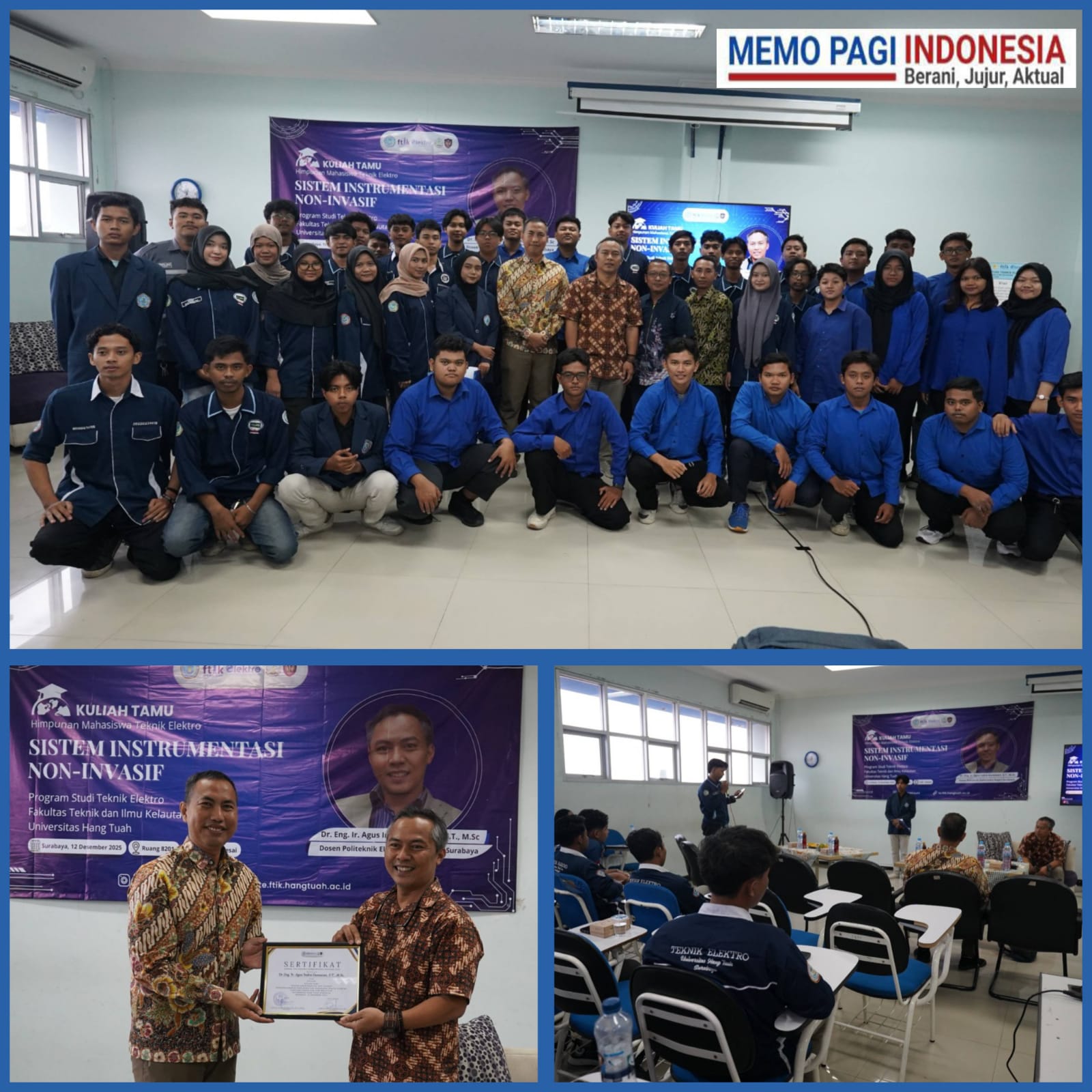 Dorong Inovasi Instrumentasi Modern, Teknik Elektro UHT Gelar Kuliah Tamu Non-Invasif