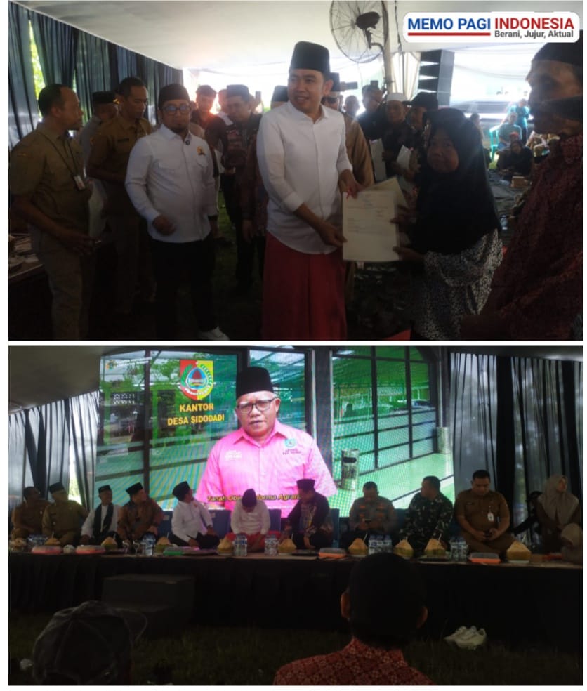 Bupati Jember Serahkan Sertifikat Redistribusi Tanah Obyek Reforma Agraria Tahun 2025 di Desa Sidodadi