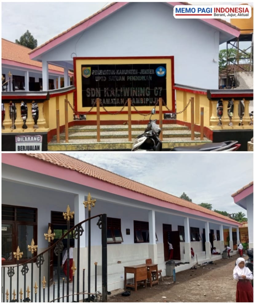 Revitalisasi SDN 07 Kaliwining Rampung, Kepala Sekolah Sampaikan Syukur Serta Berterimakasih Kepada Presiden dan Gus Bupati Jember