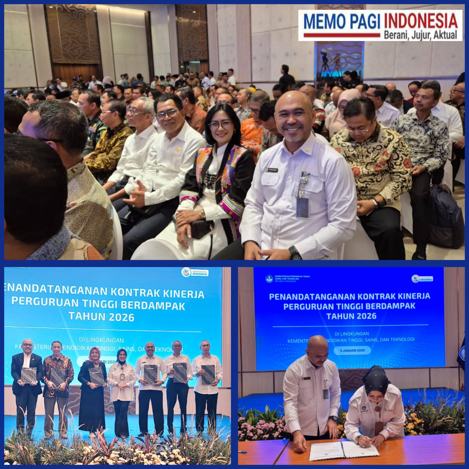 Rektor Universitas Hang Tuah Hadiri Penandatanganan Kontrak Kinerja Perguruan Tinggi Berdampak 2026