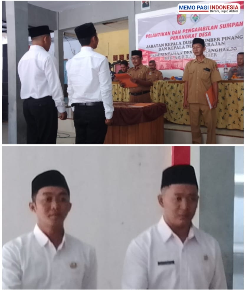 Desa Karangharjo, Pelantikan dan Pengambilan Sumpah Kepala Dusun Sumber Pinang Bersama Krajan Berjalan Khidmat