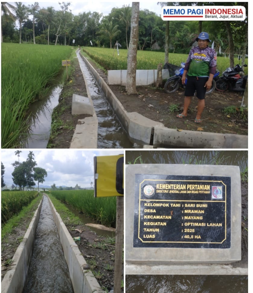 Komitmen Nyata Pemerintah Hadir di Tengah Petani Desa Mrawan, Infrastruktur Pertanian Diperkuat untuk Meningkatkan Hasil Panen